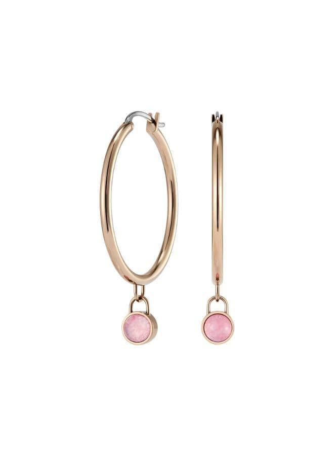 OLIVIA BURTON Modern Classics Rose Quartz Earrings - Image 1