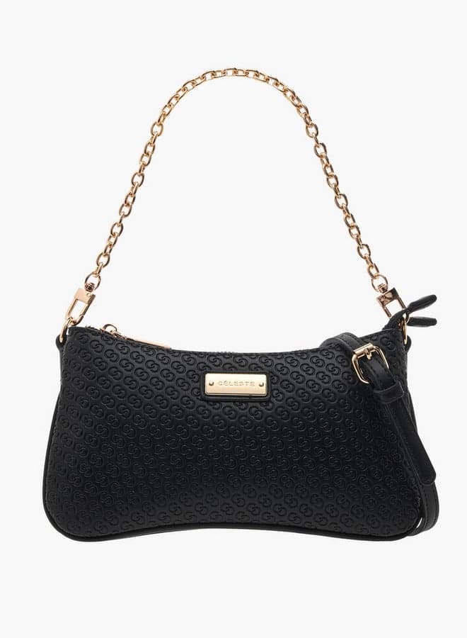 Celeste Chic Monogram Embossed Women's Crossbody Bag - Image 1