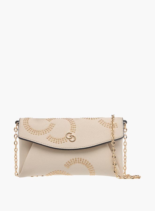 Celeste Elegant Women's Stud Detail Clutch with Chain Strap - Image 1