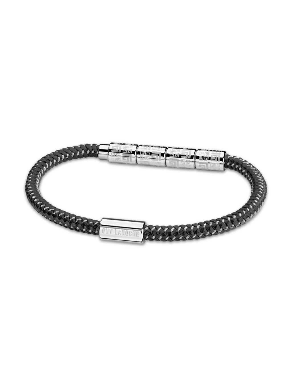 Guy Laroche Pierre Elegant Black Cord Bracelet for Men - Image 1