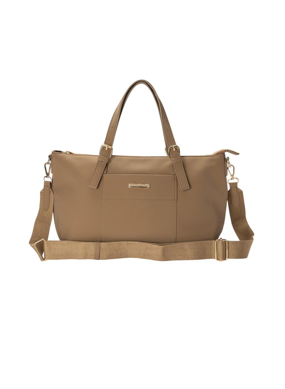 Bata Chic Textured Tote Bag with Detachable Strap - Image 1