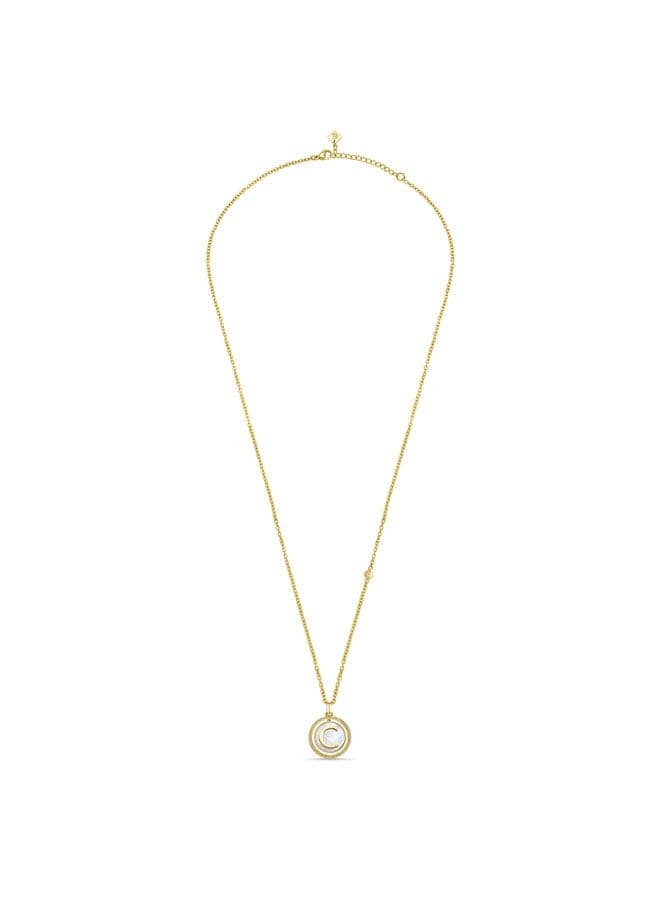 CERRUTI 1881 Circulo Gold-Plated Pendant with Mother of Pearl - Image 1