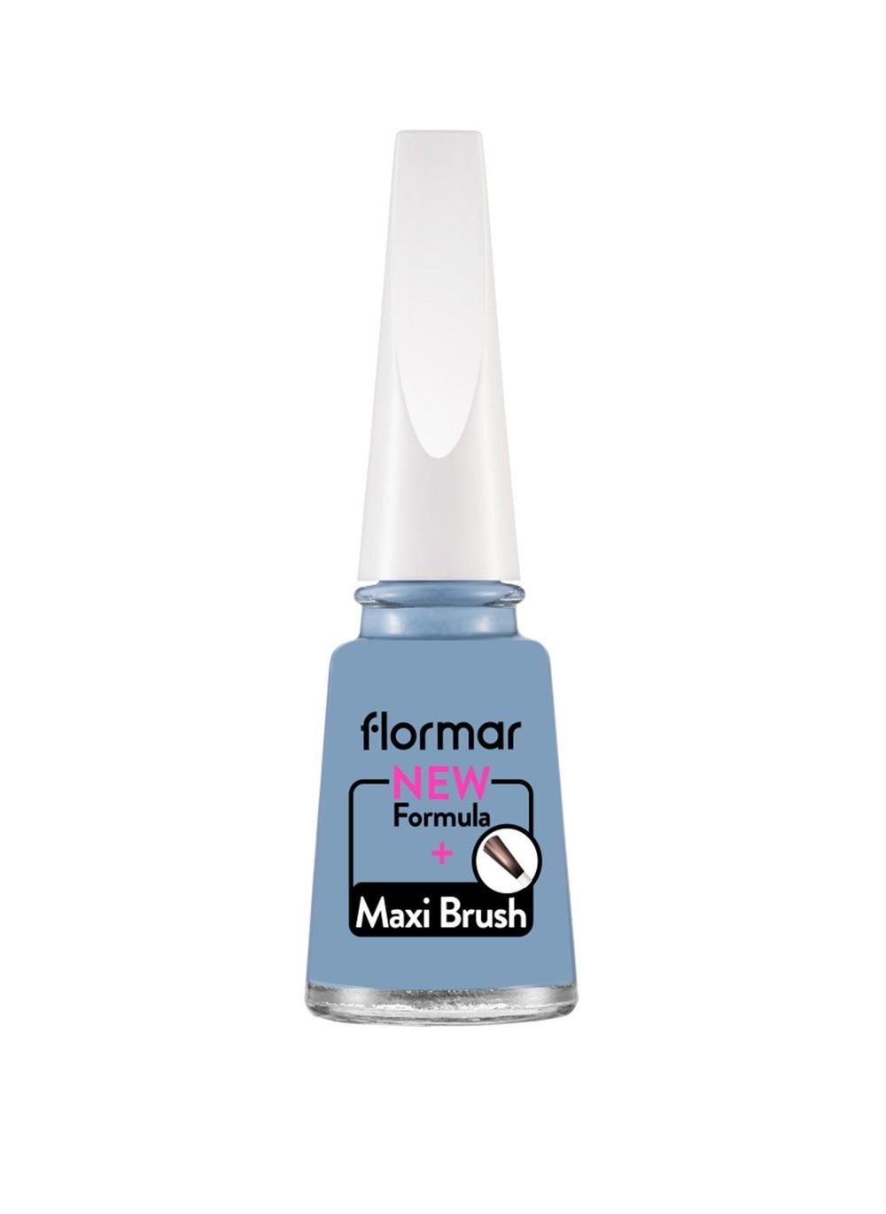 Flormar Ash Blue Nail Enamel 494 - Vibrant Finish - Image 1