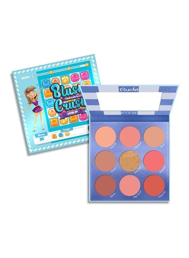 Blush Crush 9-Color Pink Palette - Radiant Cheeks - Image 1