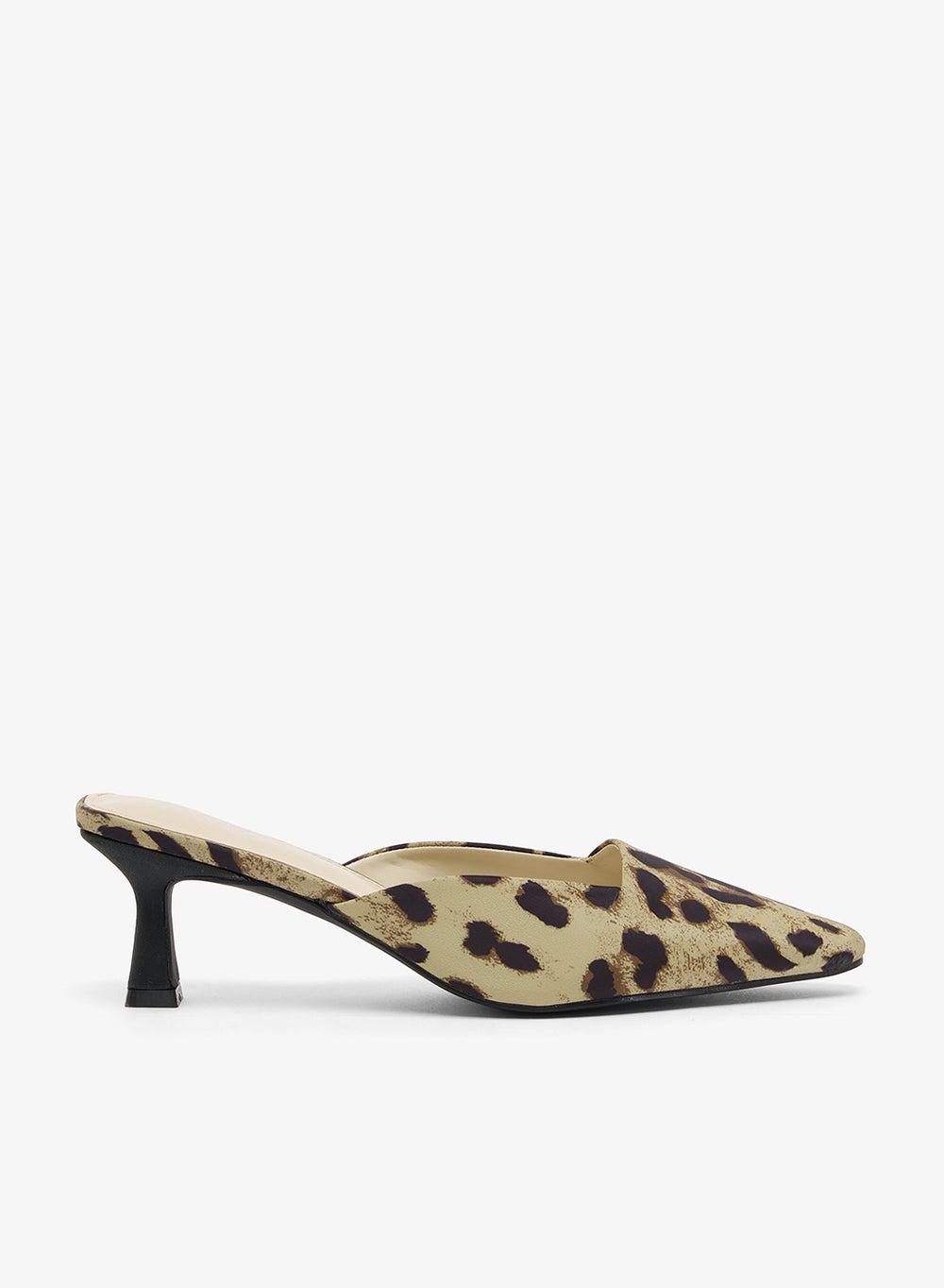 Felina Tan Leopard Mules Pumps – Elegance Redefined - Image 1