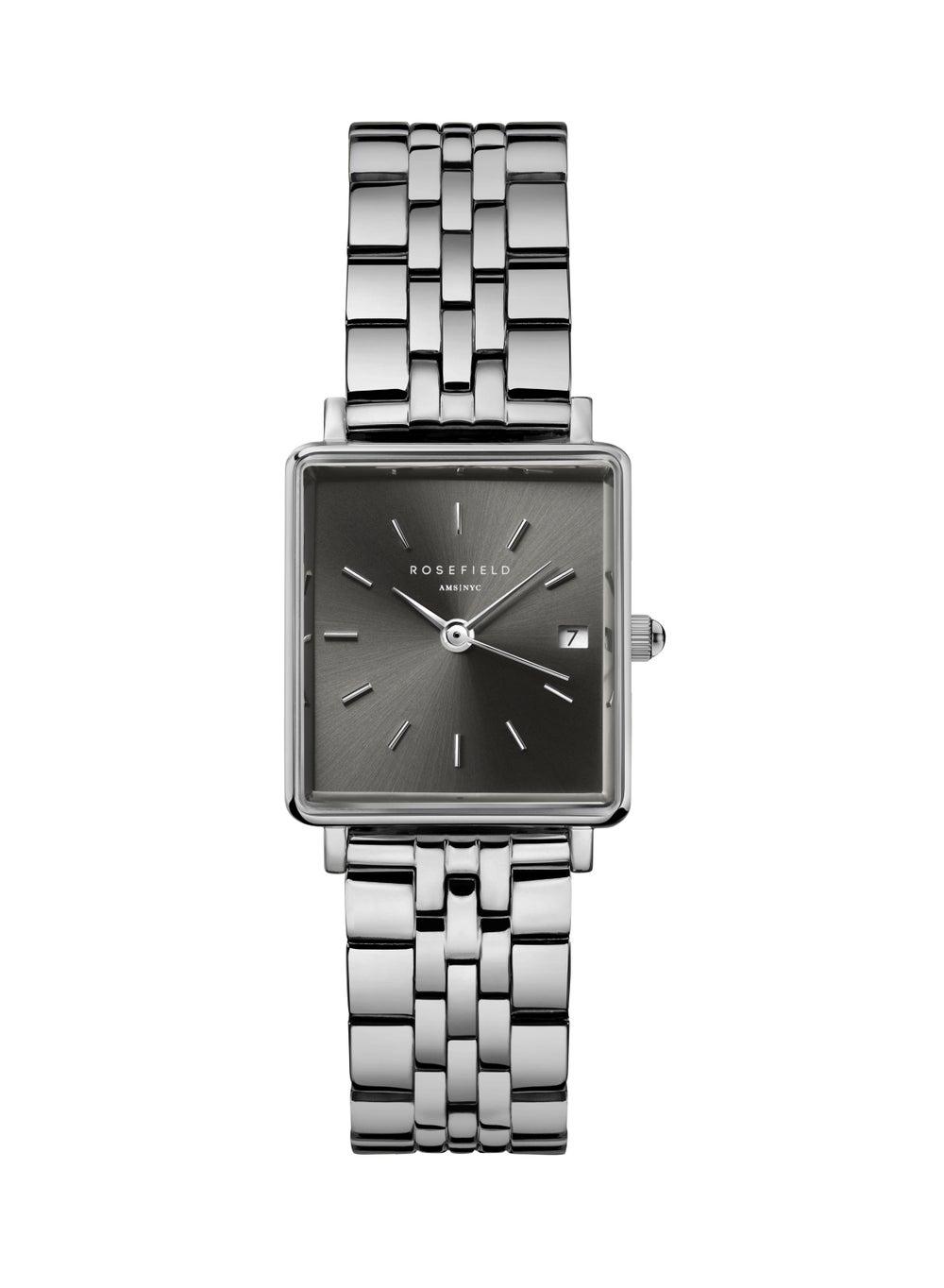 RoseField Boxy XS Silver Steel Square Watch BGSSS-Q051 for Women - Image 1