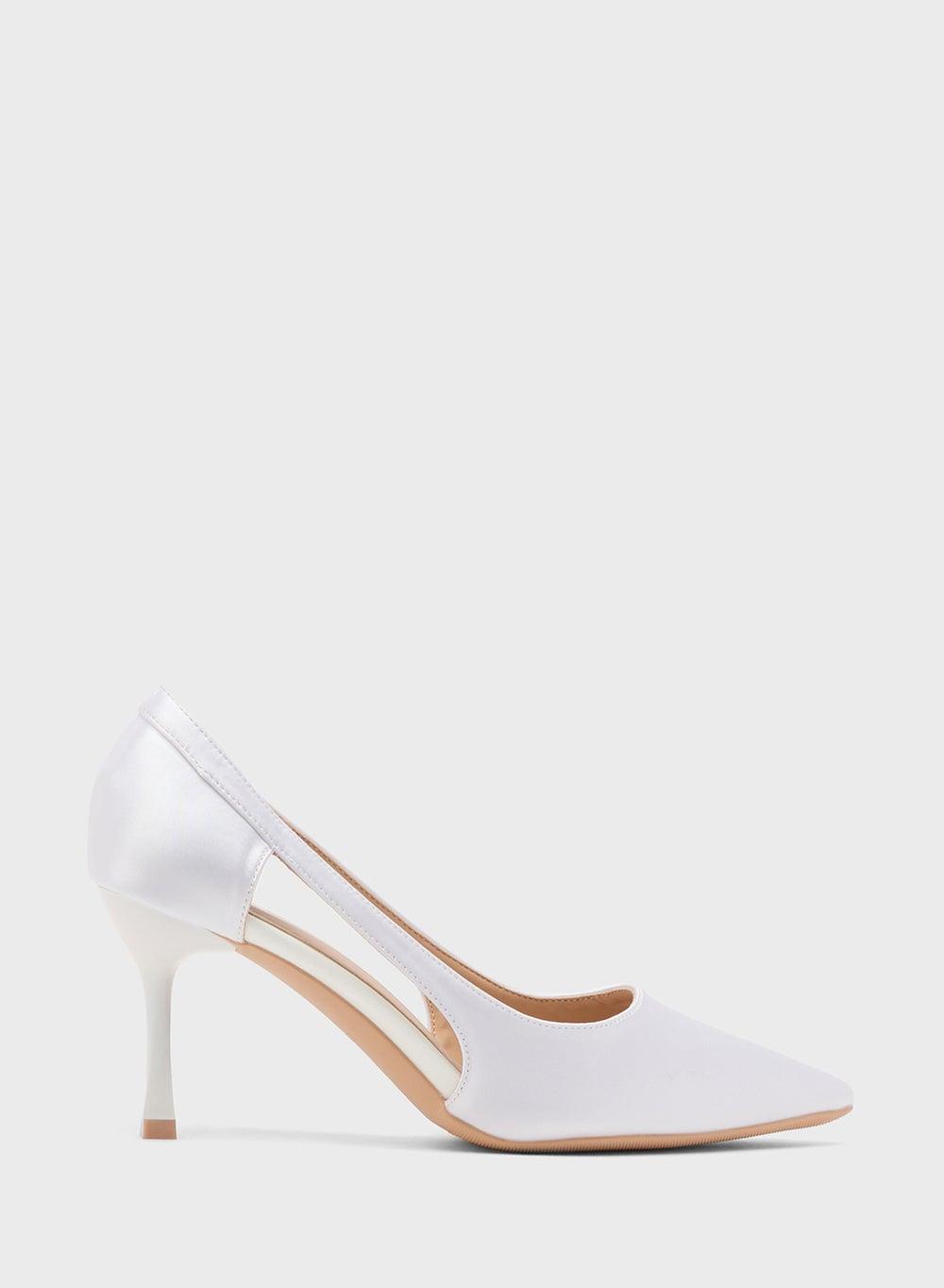 Elegant Ivory High Heeled Pump for Sophisticated Evenings - Image 1