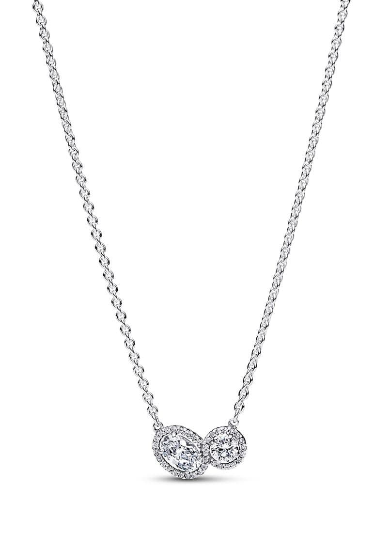 PANDORA Embracing Halo Sterling Silver Necklace - Image 1