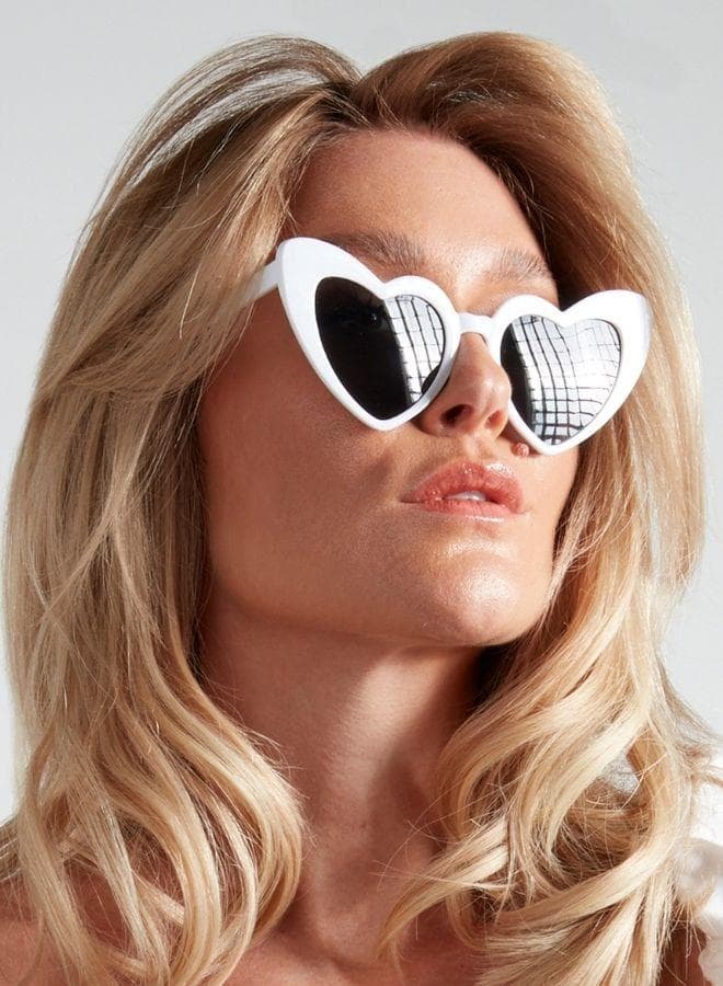 DAZED&ENGAGED Heart-Shaped Bridal Sunglasses for Women - Image 1