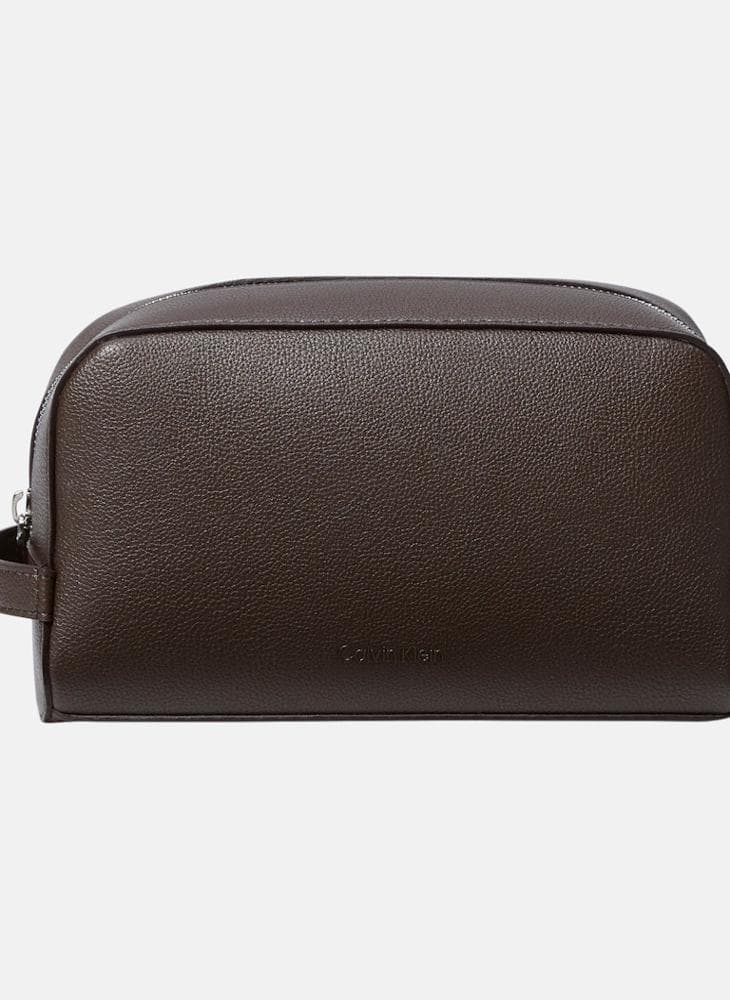 CALVIN KLEIN Sleek Toiletry Bag for Men - Zip Closure - Image 1