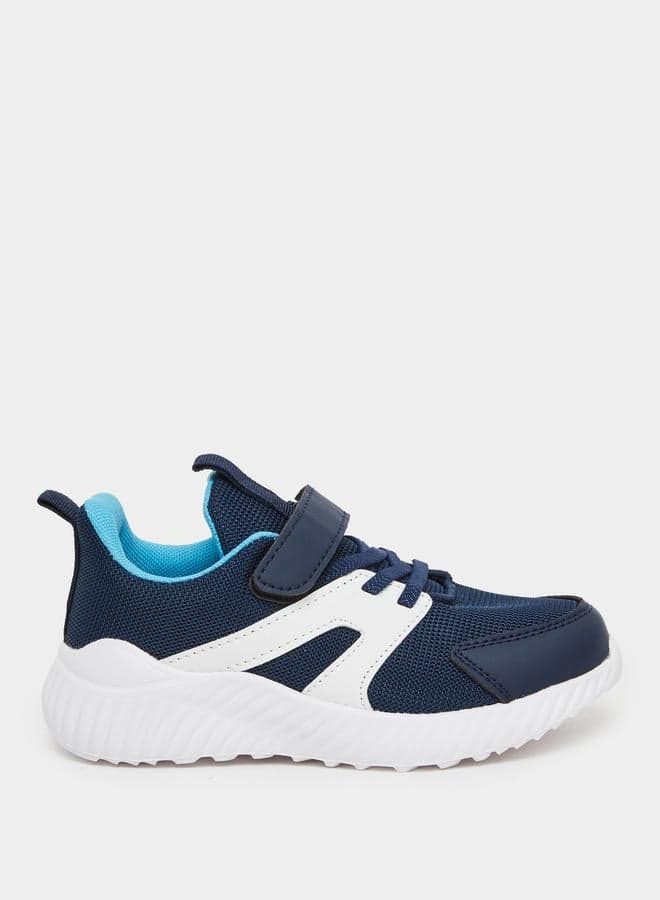 Styli Boys Blue Contrast Panel Sneakers for Active Kids - Image 1