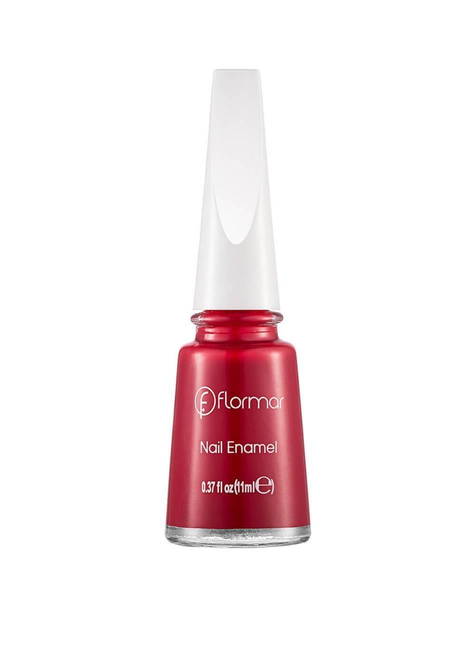 Flormar Fiery Red Nail Enamel 048 - Luxurious Shine - Image 1