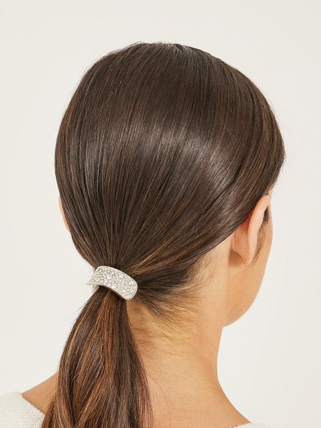 Silver Embellished Styli Hair Tie for Elevated Style - Image 1