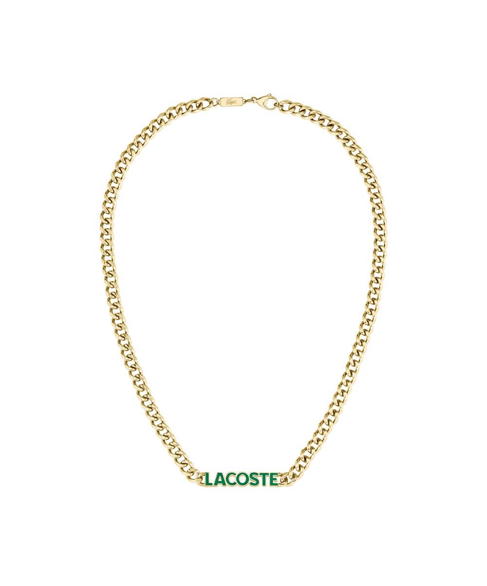 LACOSTE Script Luxe Steel Necklace for Men - Image 1