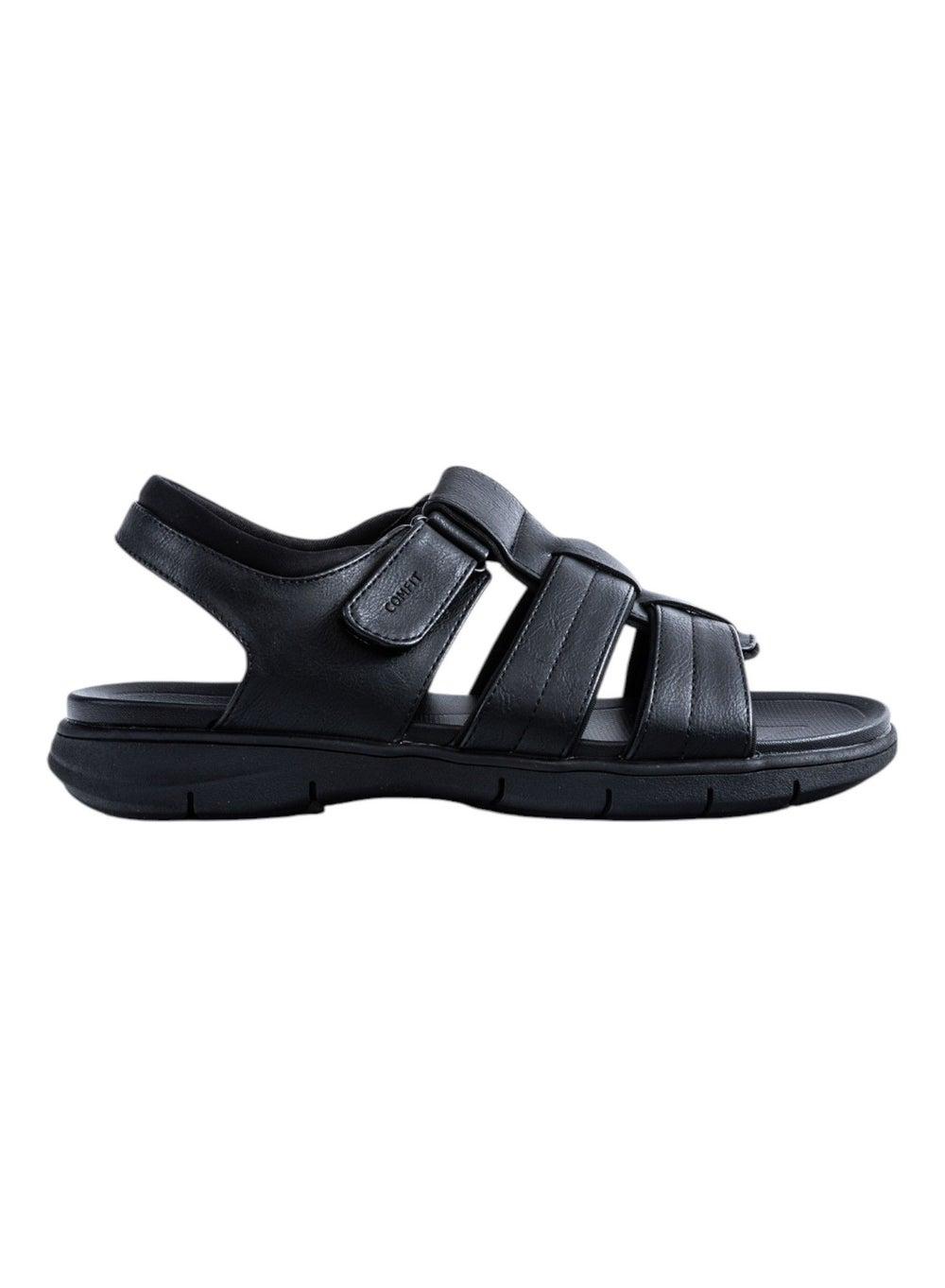 Bata Comfit Black Casual Strap Sandals for Effortless Style - Image 1