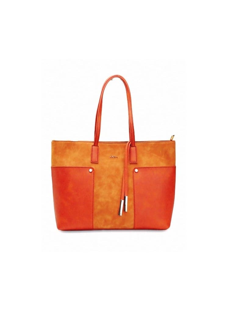 AMICA Alma Elegant Leather Tote Bag - Chic Brown - Image 1