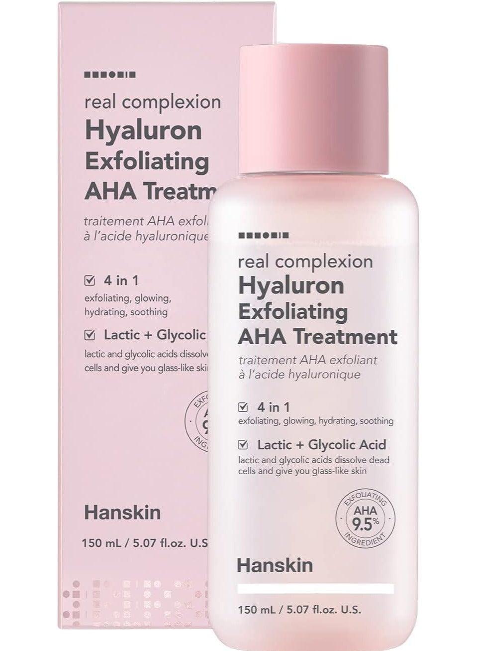 Hanskin Hyaluron 150ml AHA Exfoliating Radiance Treatment - Image 1