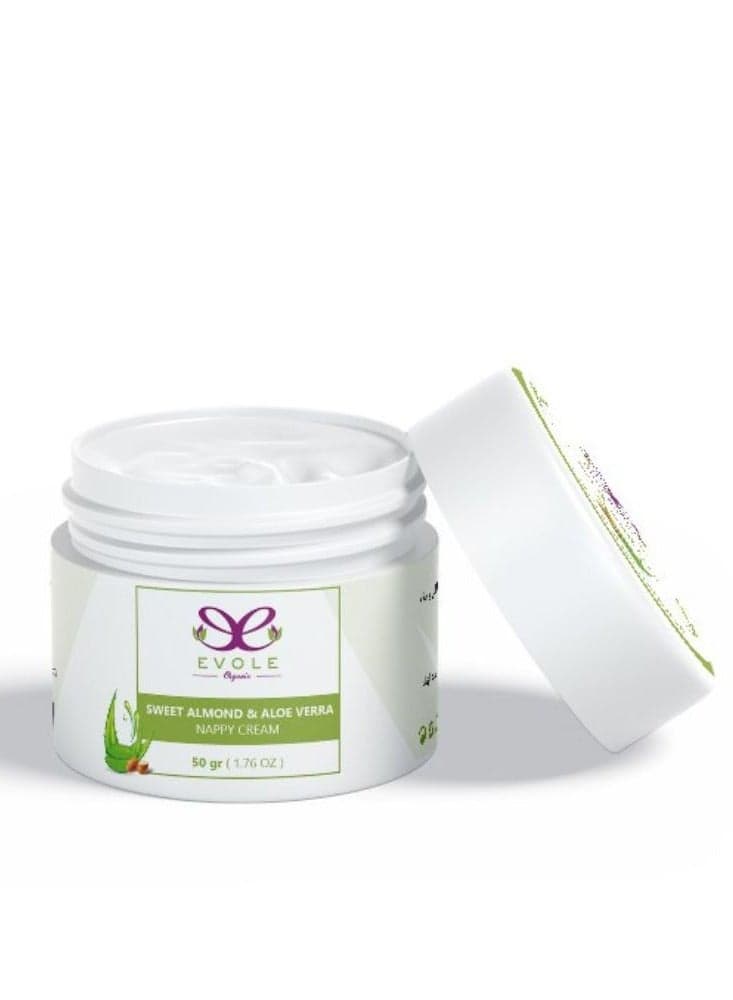 EVOLE Almond and Aloe Nourishing Baby Nappy Cream 50g - Image 1