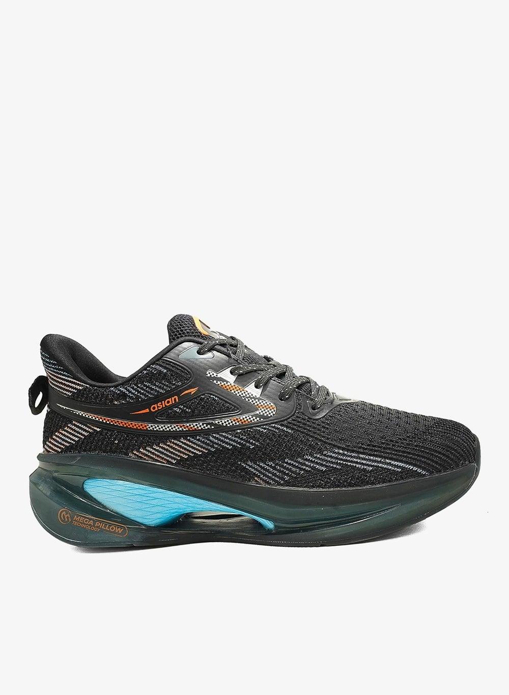 Men's Black Orange Ortho-Comfort Running Sneakers - Image 1