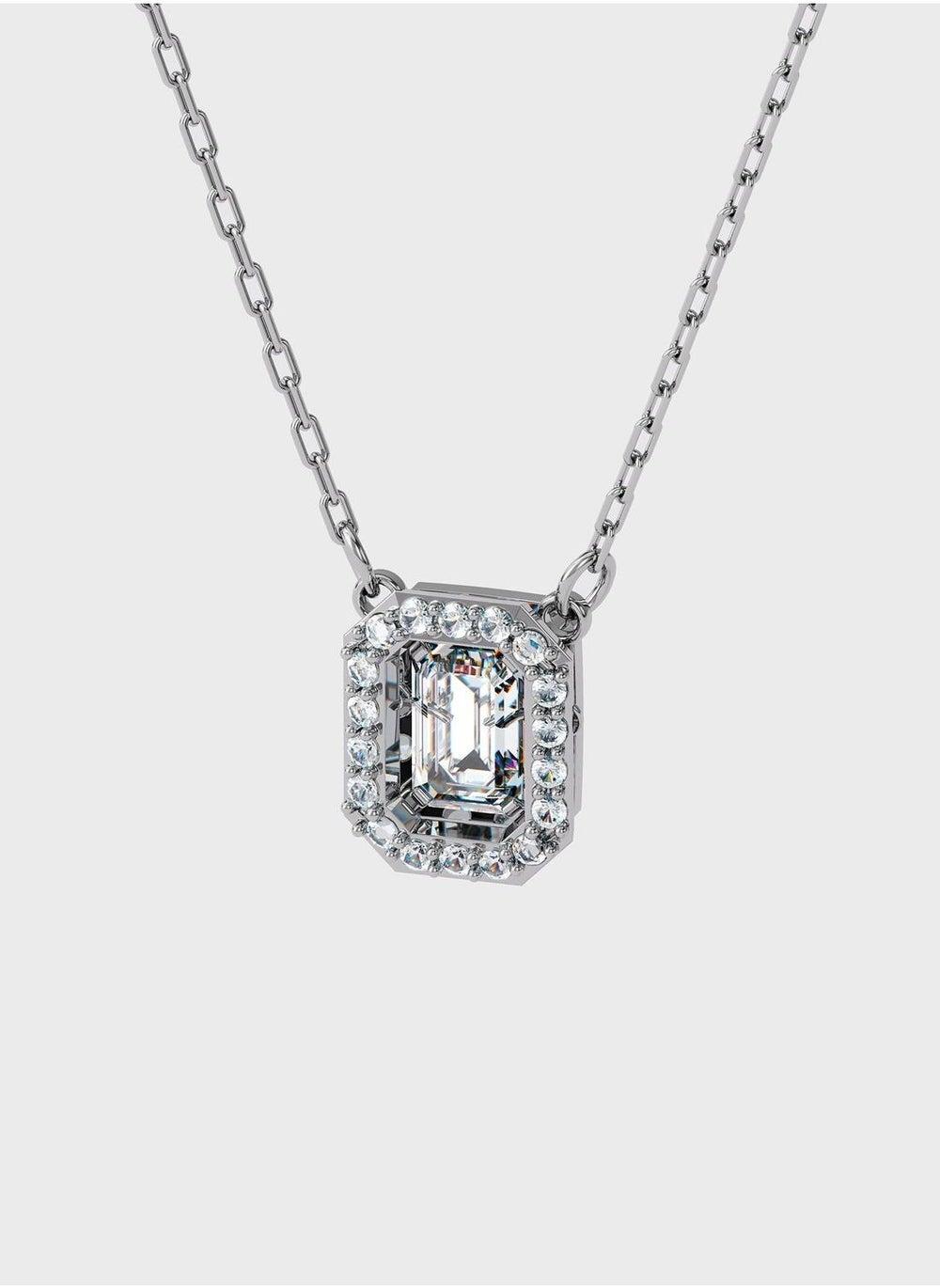 SWAROVSKI Millenia Square Rhodium-Plated Necklace - Image 1
