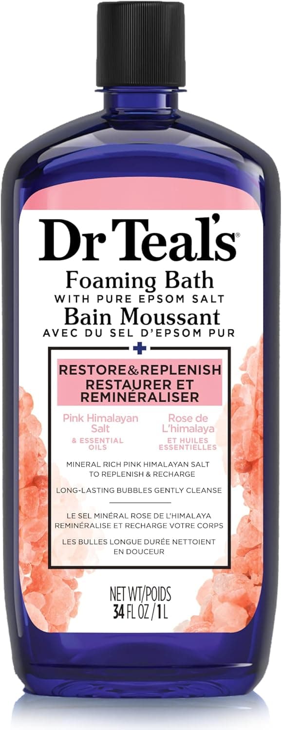 Dr Teal's Pink Himalayan Foaming Bath 1000ml - Luxurious Soak - Image 1
