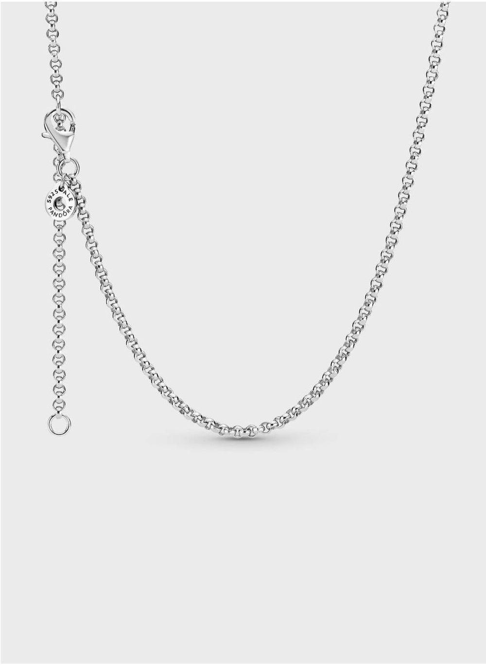 PANDORA Sterling Silver Rolo Chain Charm Necklace - Image 1