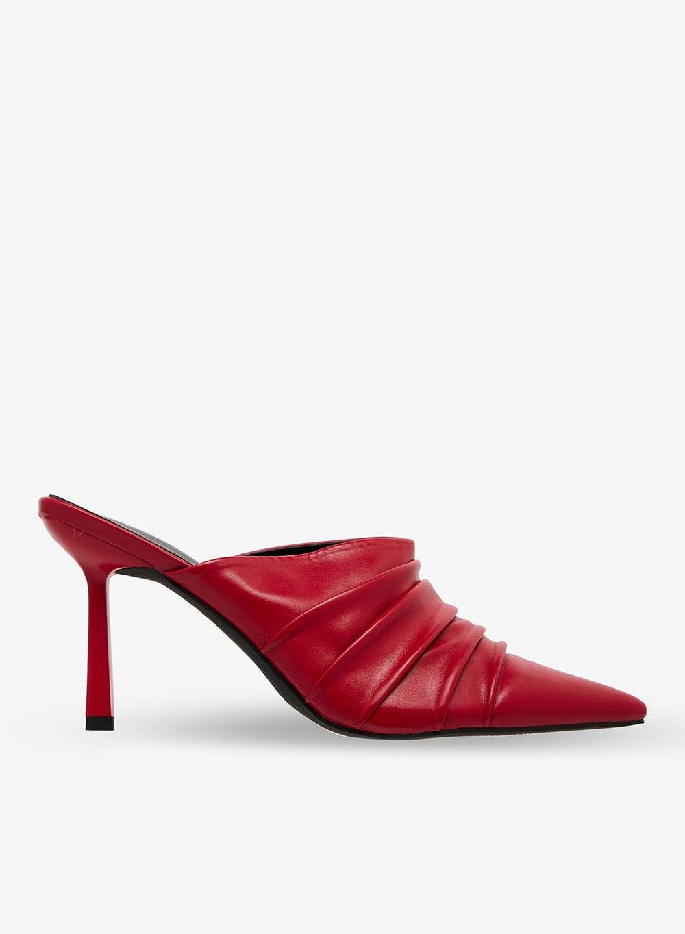 Shreya Open Back High Heel Red Pumps - Style No: Shreya - Image 1