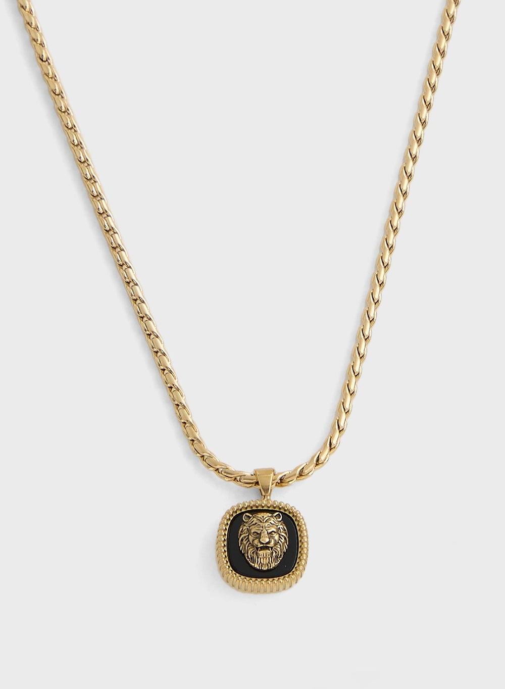 GUESS Lion Charm Men's Necklace: Bold and Distinctive - Image 1