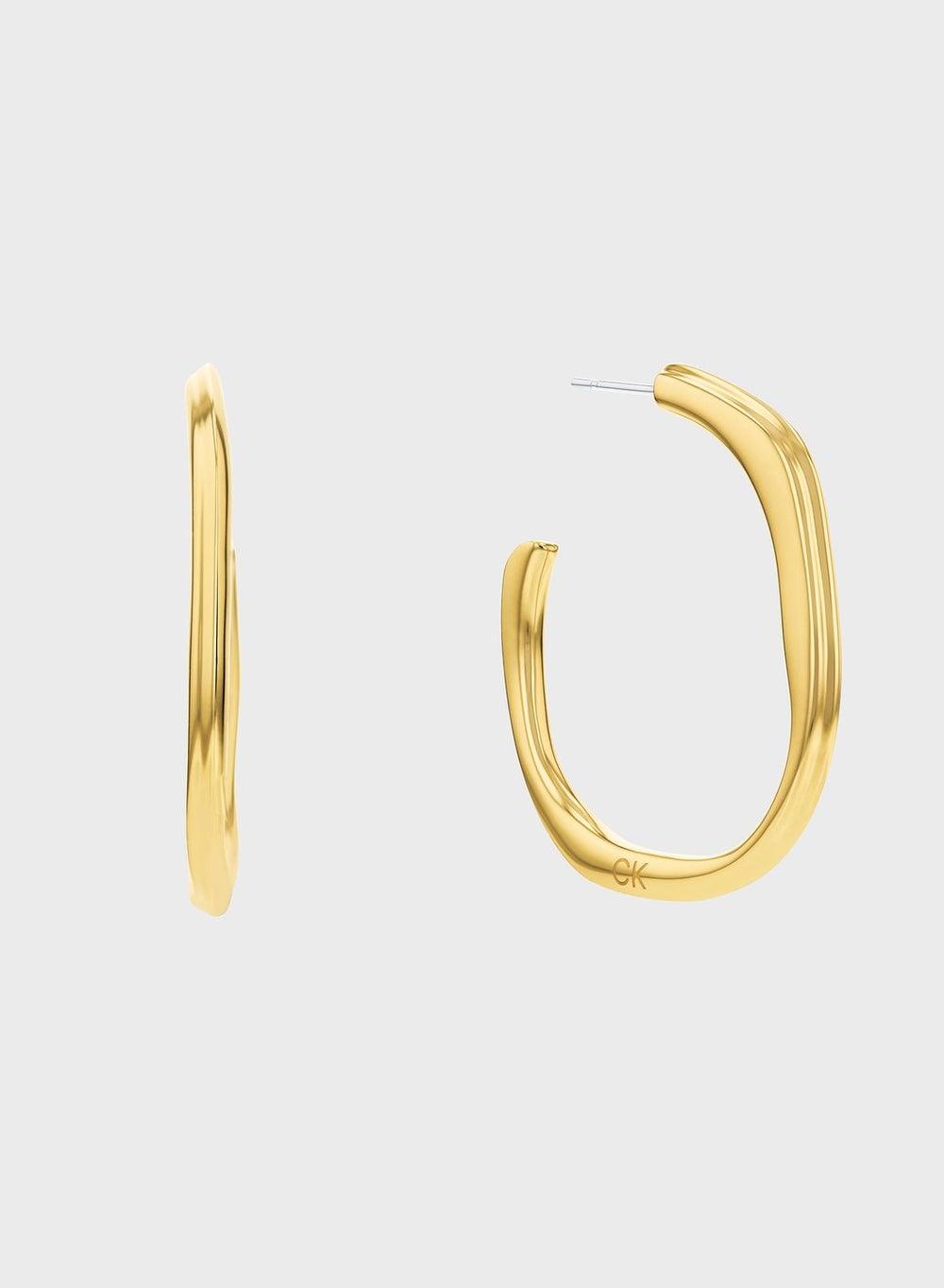 CALVIN KLEIN Ionic Plated Elegant Hoop Earrings - Image 1