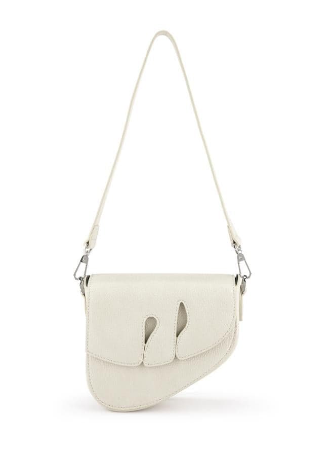 Veganologie White Pebble Crossbody — Eco-Elegant from Bamboo - Image 1
