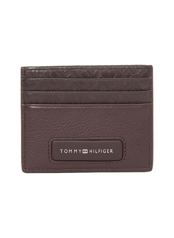 TOMMY HILFIGER Monogram Leather Cardholder - Sleek Storage for Men - Image 1