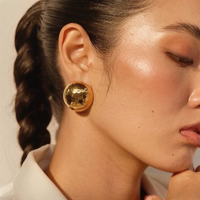 Noya Cleopatra 18K Gold-Plated Stud Earrings for Women - Image 1