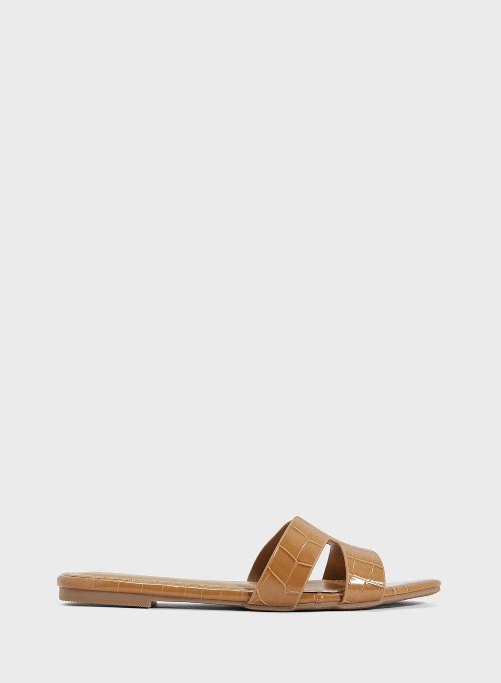 Elegant Tan 20182 1476 Classic Flat Sandal for Women - Image 1
