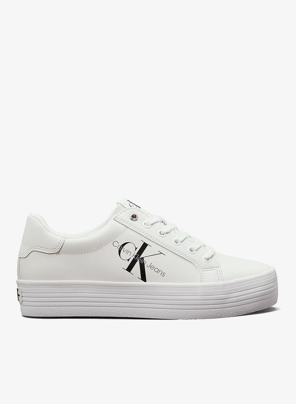 Calvin Klein Vulc Flatform Lace-Up Leather Sneakers - Image 1