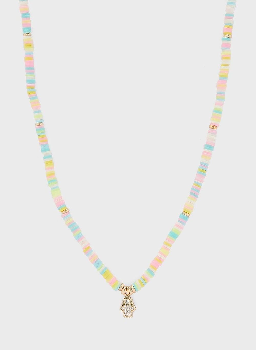 Fashionbox Maeve Hamsa Charm Polymer Necklace - Image 1