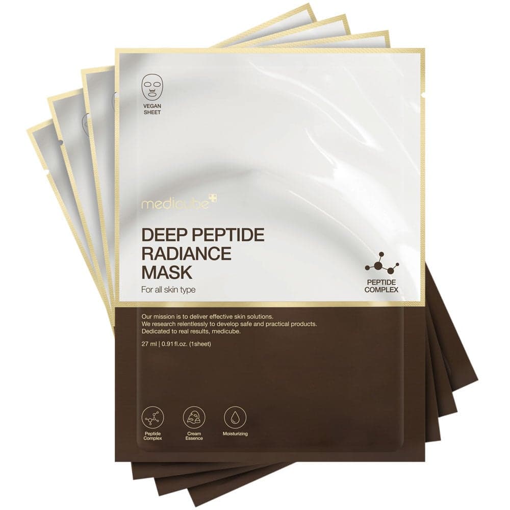 Medicube Deep Peptide Radiance Mask 4pcs - Luxurious Skincare - Image 1