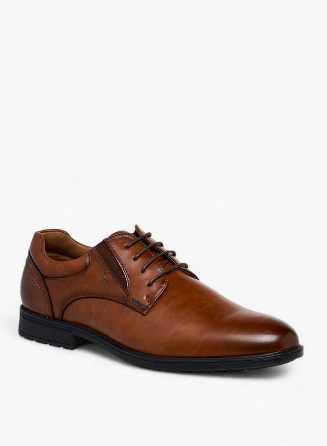 Elegant 22 591 Tan Derby Lace-Ups for Discerning Men - Image 1
