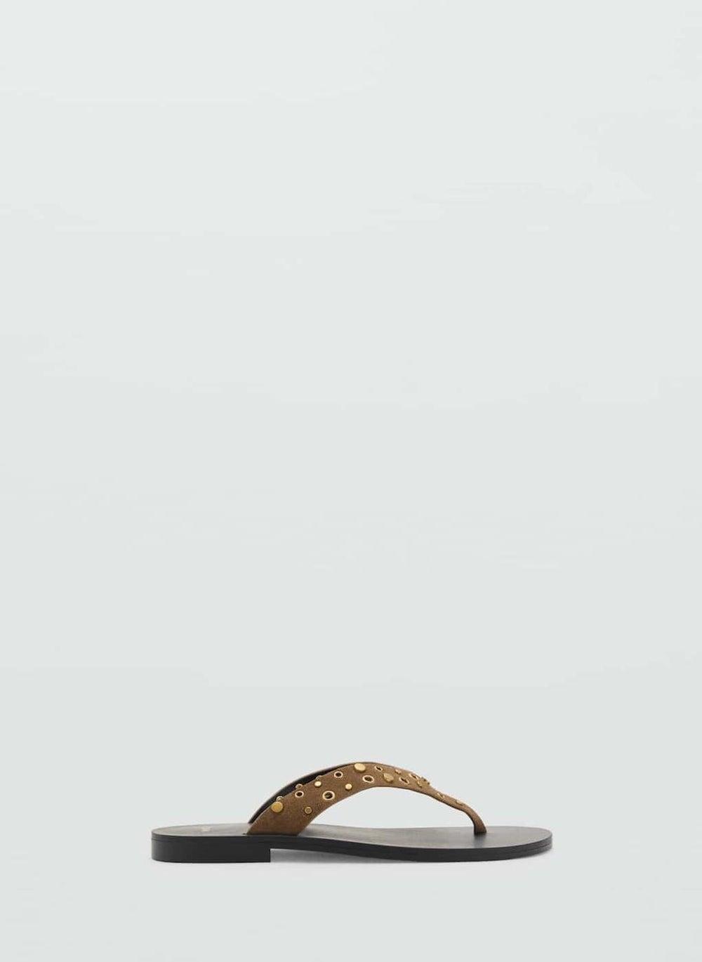 Suede Eyelet Sandals 17041121 37: Elegantly Casual - Image 1