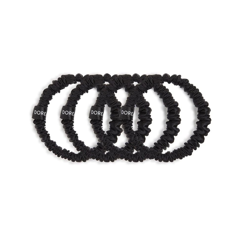 Black Silk Scrunchie Set S1S1 18 - Luxurious Hair Care - Image 1
