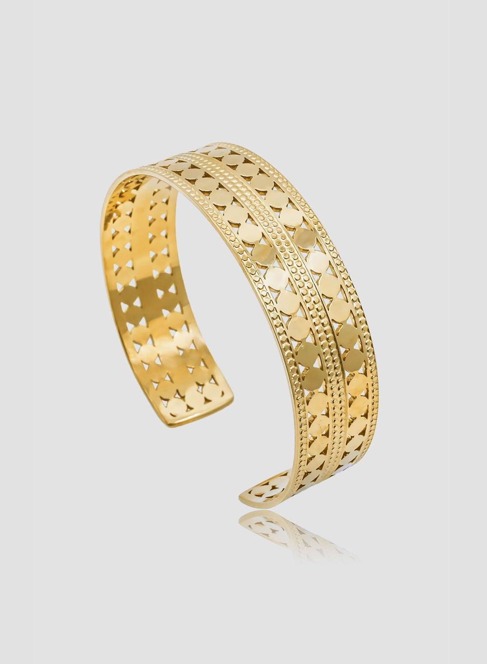 GOLD AMARA Circle Cuff - Elegance in Every Detail - Image 1