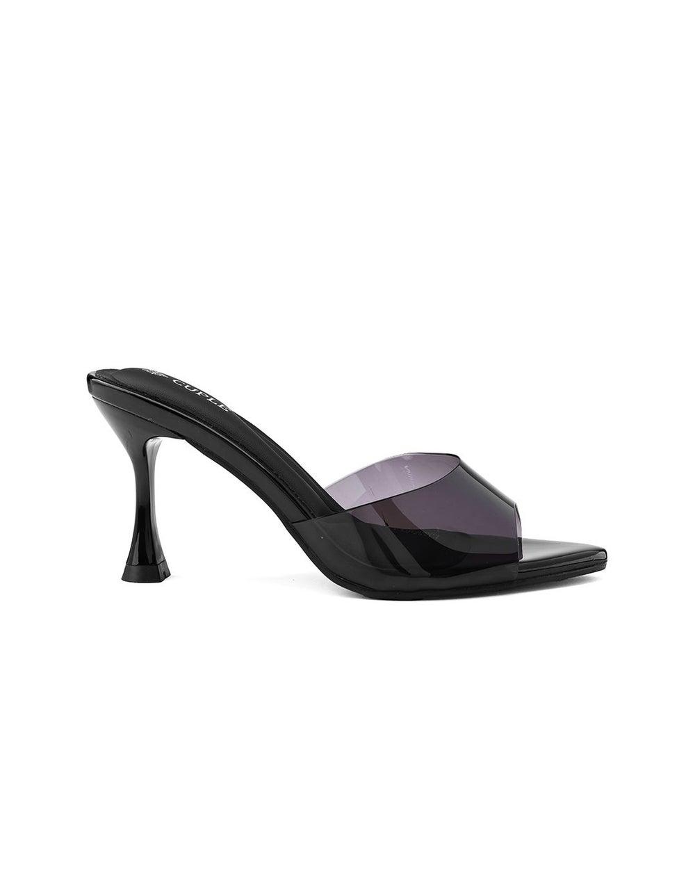 Elegant Black Heeled Sandals for Women - Timeless Style - Image 1