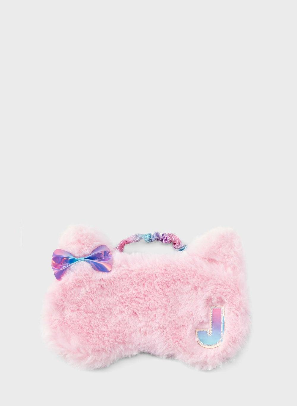 Pink Initial J Sleeping Masks - Elegant Nighttime Comfort - Image 1