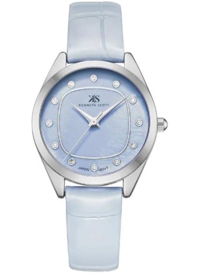 KENNETH SCOTT K24508-SLLL Elegant Blue Analog Timepiece 31mm - Image 1