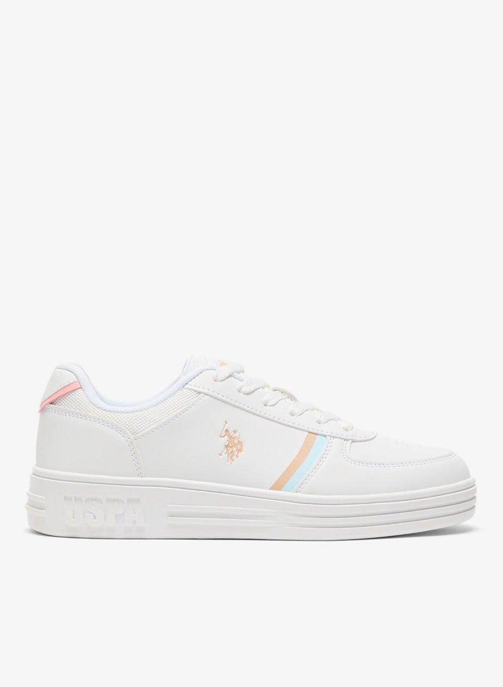Elegant U.S. POLO ASSN. Drew Glb 4Pr Women's White Sneakers - Image 1