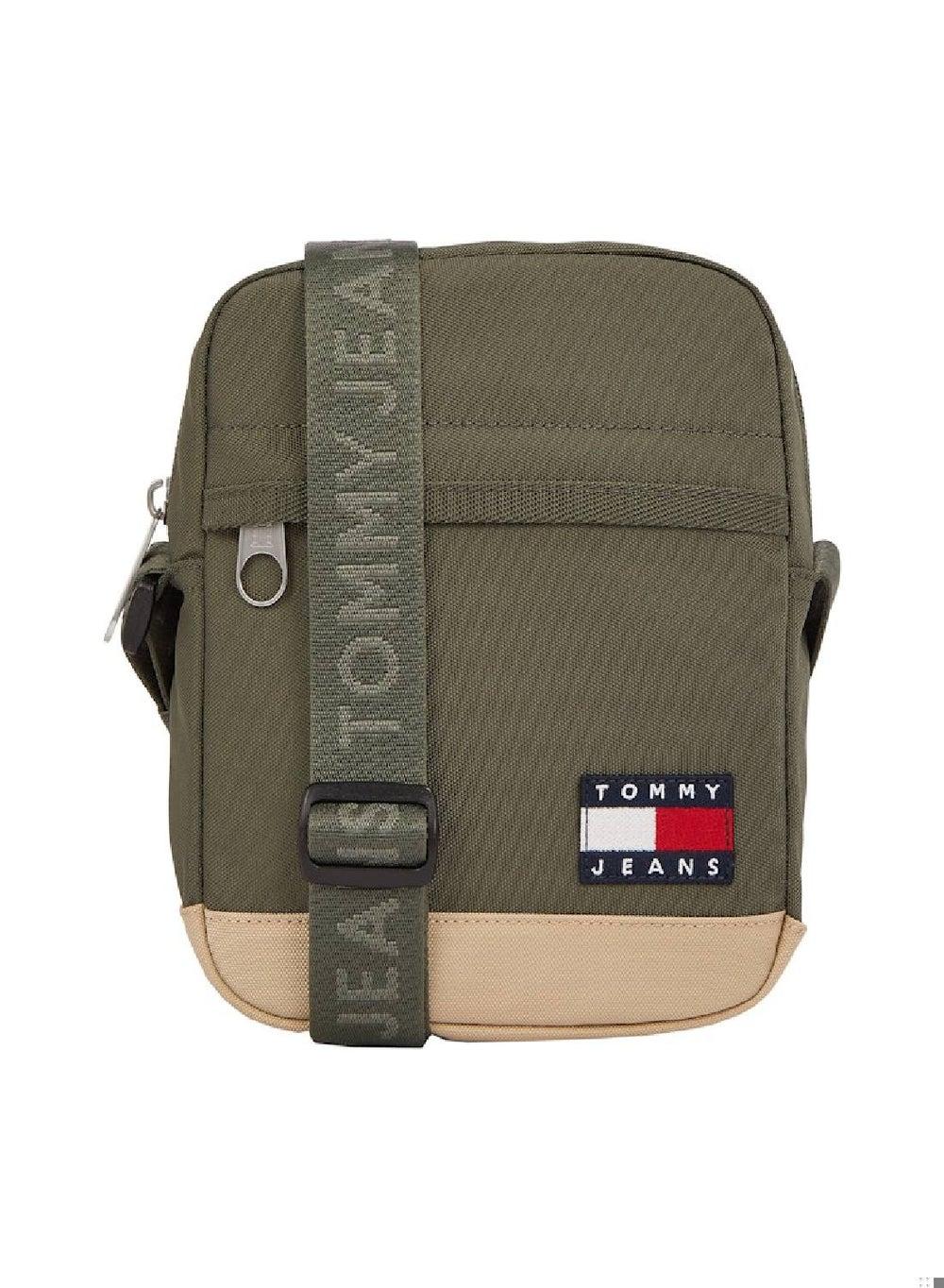 TOMMY JEANS Essential Pewter Green Daily Reporter Bag - Image 1