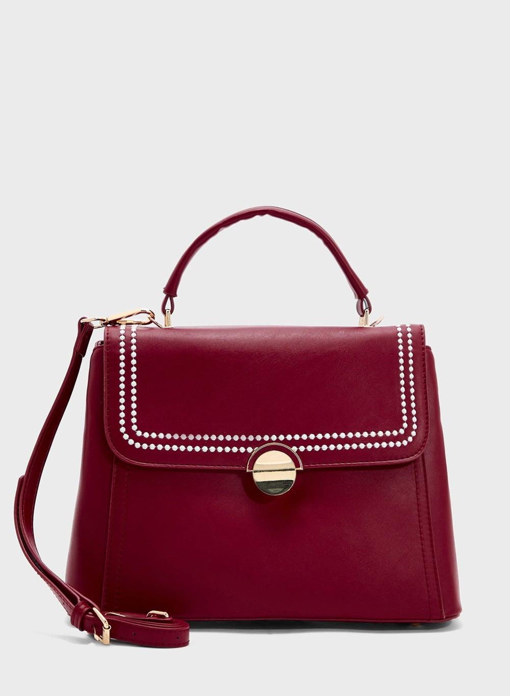 ELLA Embroidered Elegance Panel Satchel for Women - Image 1