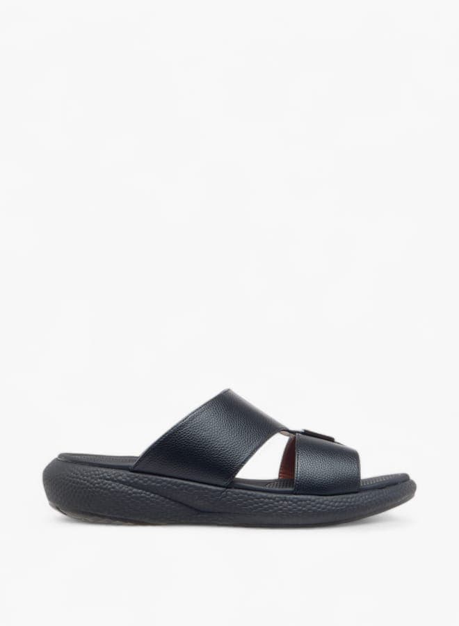 Lsk2403049Black Elegant Arabian Slip-On Sandals for Men - Image 1