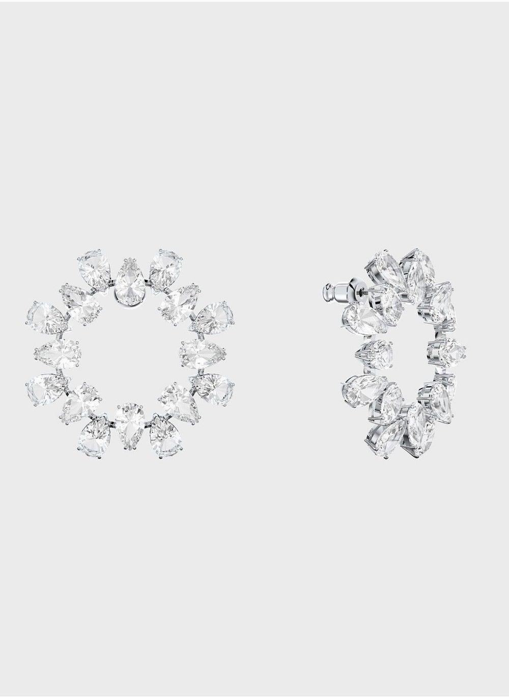 SWAROVSKI Millenia Circle Rhodium-Plated Earrings - Image 1