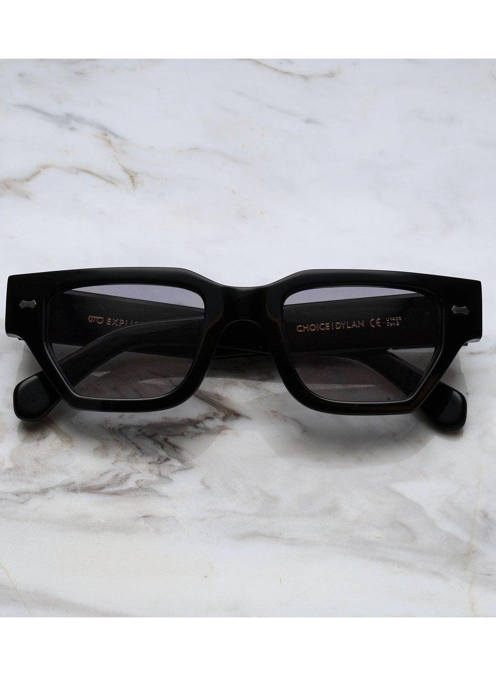 Explicit Poets Dylan A10EP1: Chic Unisex Black & Gray Sunglasses - Image 1