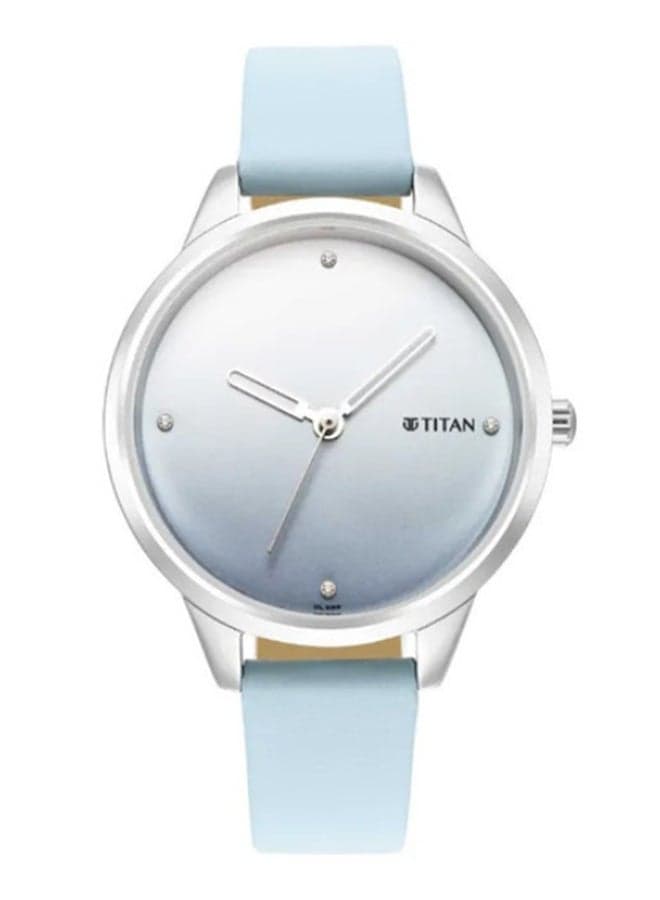 Pastel Dreams TITAN Blue Dial Women's Leather Watch - Image 1
